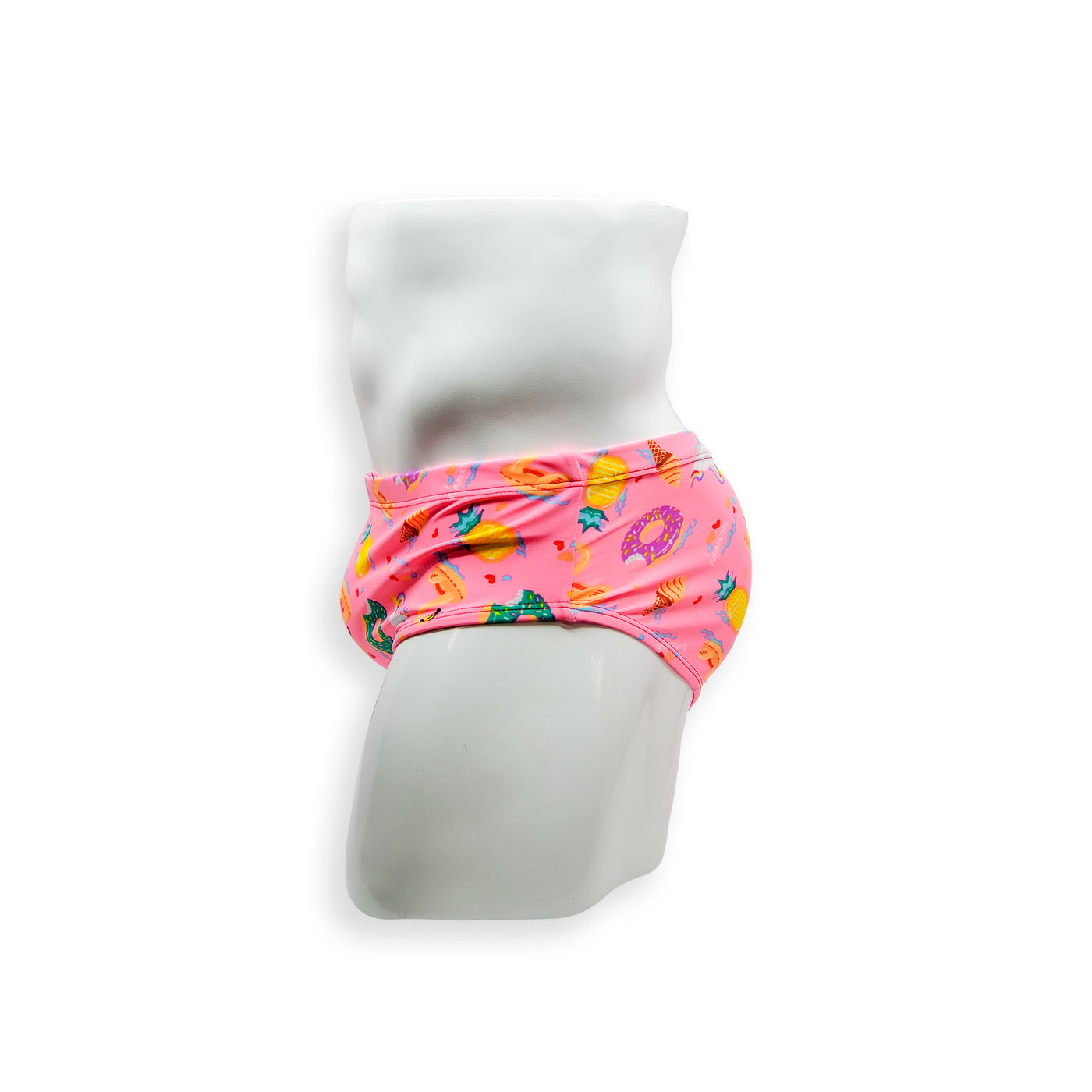 Mens Swimsuit Vintage Cut Swim Brief in Pool Party Print for Swimming Aesthetic Bodybuilding Posing or Mens Pole Dance