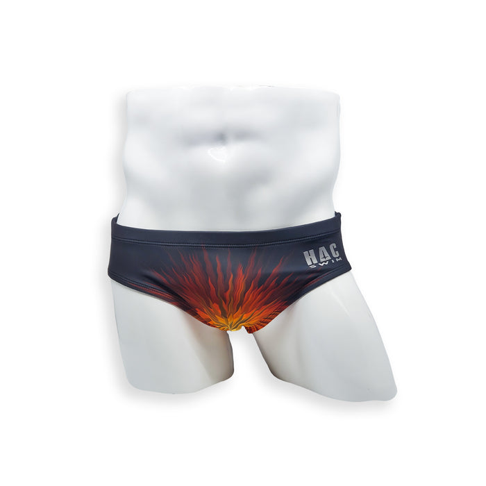 Mens Swimsuit Basic Swim Brief in Sunburst Print for Swimming Aesthetic Bodybuilding Posing or Mens Pole Dance