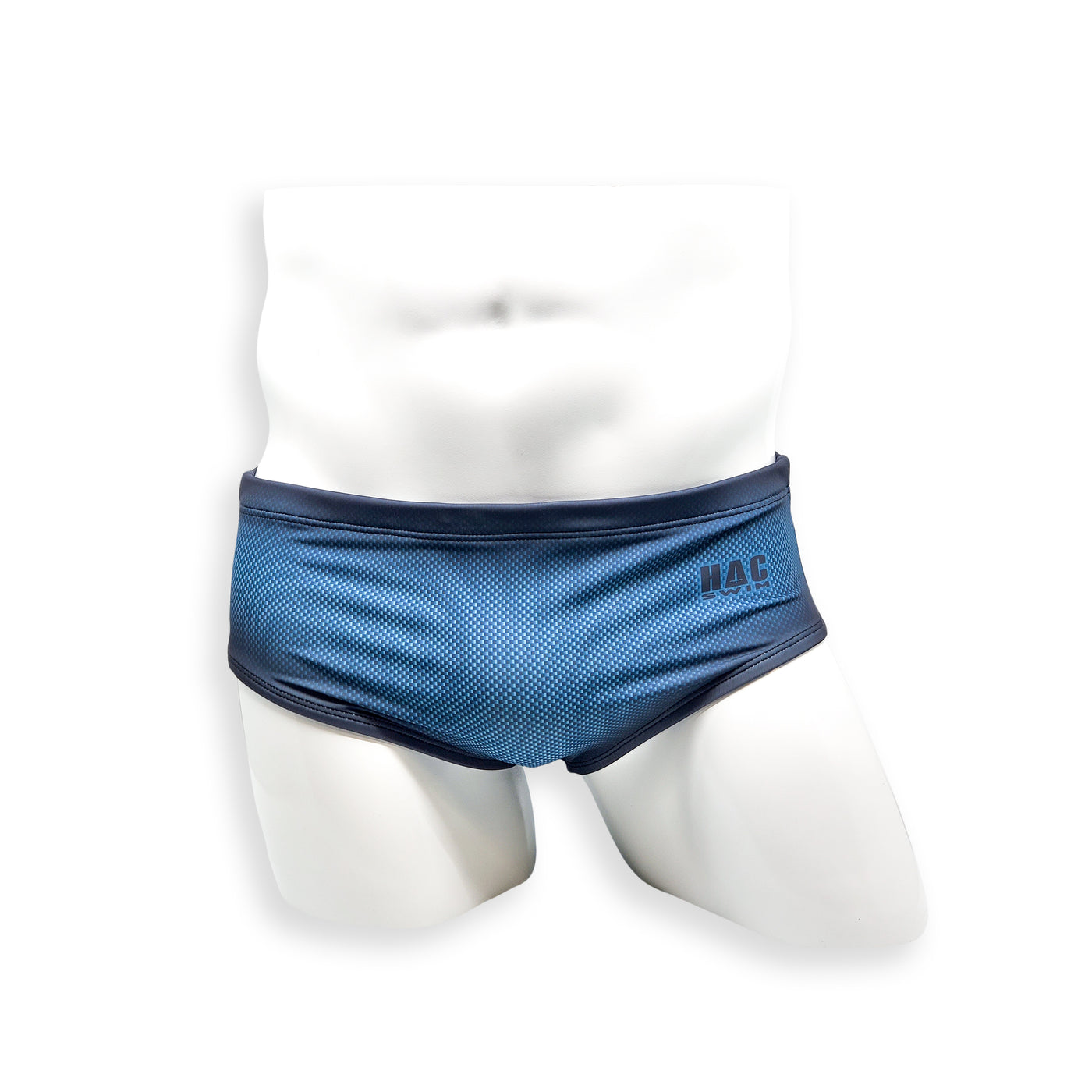 Mens Swimsuit Vintage Cut Swim Brief in Blue Ballistic Print for Swimming Aesthetic Bodybuilding Posing or Mens Pole Dance