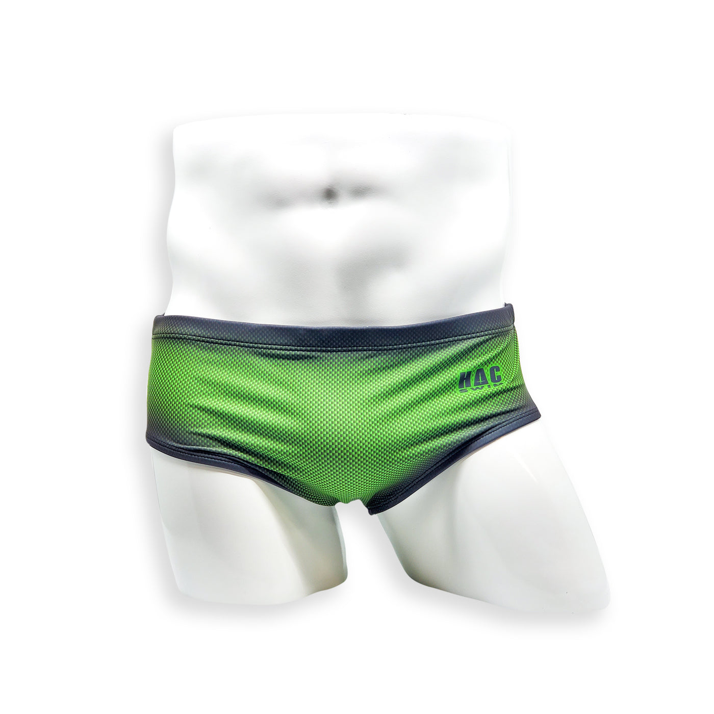 Mens Swimsuit Vintage Cut Swim Brief in Green Ballistic Print for Swimming Aesthetic Bodybuilding Posing or Mens Pole Dance