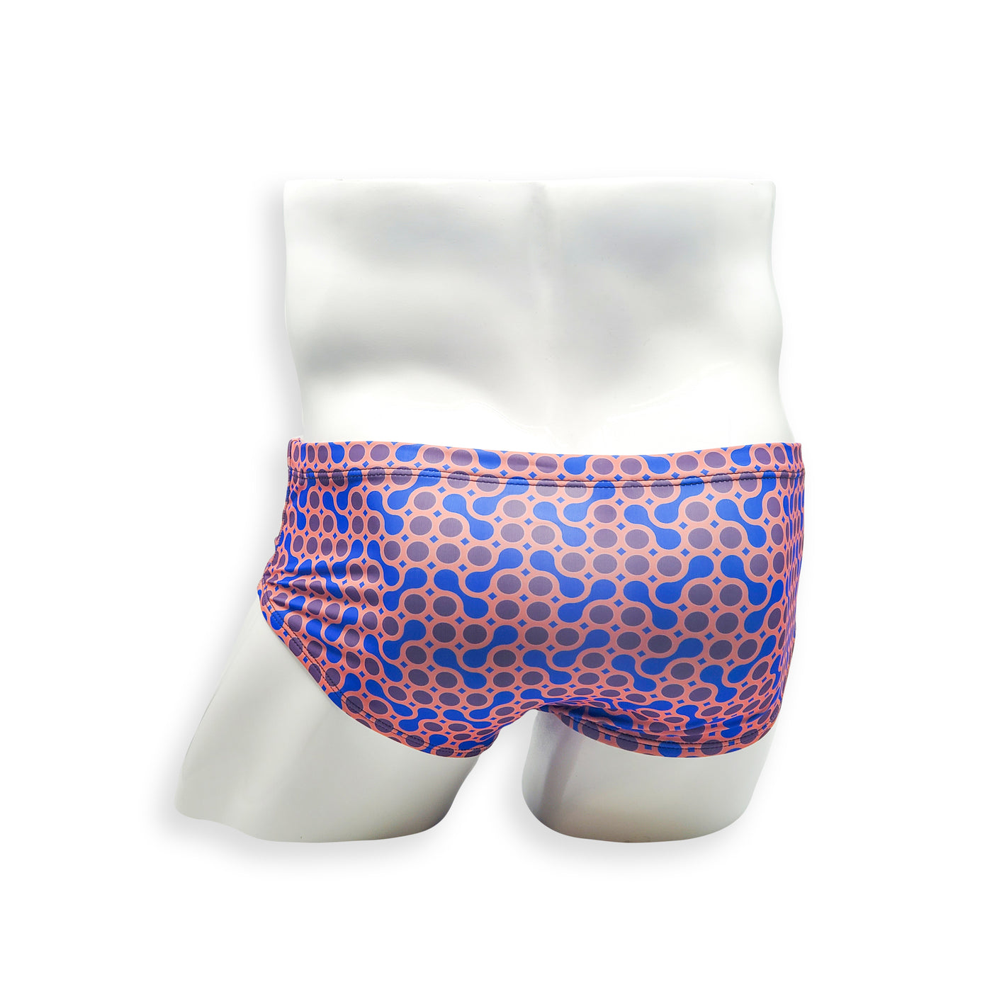 Mens Swimsuit Vintage Cut Swim Brief in Orange Sunmor Print for Swimming Aesthetic Bodybuilding Posing or Mens Pole Dance